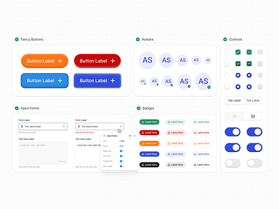 UI Design Starter Pack ✨ buttons checkbox clean components design design system elements fancy forms icon interface kickstart minimal process product radio button simple starter ui white