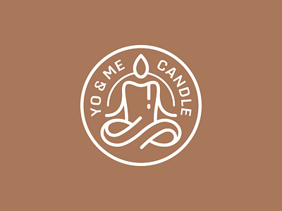 Yoga, Meditation, and Candle Logo | For Sale branding candle candle logo candle logo design heartfulness logo logo logo design logo for candle business logo for sale meditate meditation candle logo meditation logo symbol yoga yoga logo yoga logo design zen