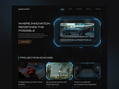 Creative Agency Website black design designer futuristic landing page ui ux web design website