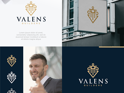 Valens Builders aplikasi branding design graphic design hukum kontruksi logo logo hukum technology vector vektor