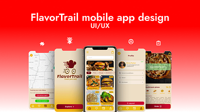 FlavorTrail mobile app design UI/UX app app design brand branding creative design ecommerce figma graphic design illustration ui uiux ux web design