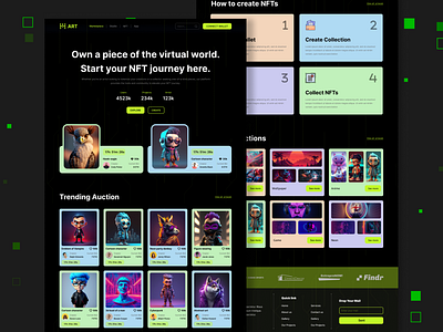 NFT website UI/UX Design good design nft ui uiux user interface ux web design website