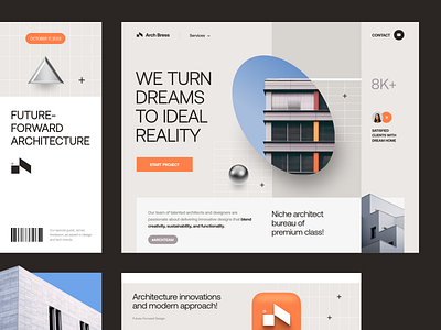Arch Bress UI design interface product service startup ui ux web website
