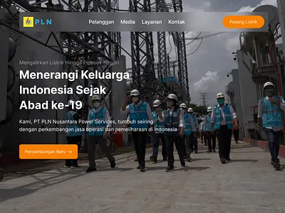 Indonesian Electricity Company Landing Page Concept company page company website dashboard design concept electric electrical electricity landing page redesign