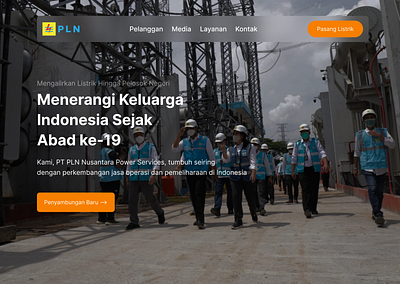 Indonesian Electricity Company Landing Page Concept company page company website dashboard design concept electric electrical electricity landing page redesign