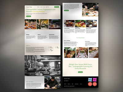Catering Business Landing Page business catering design figma landing page ui ux uxui web design website