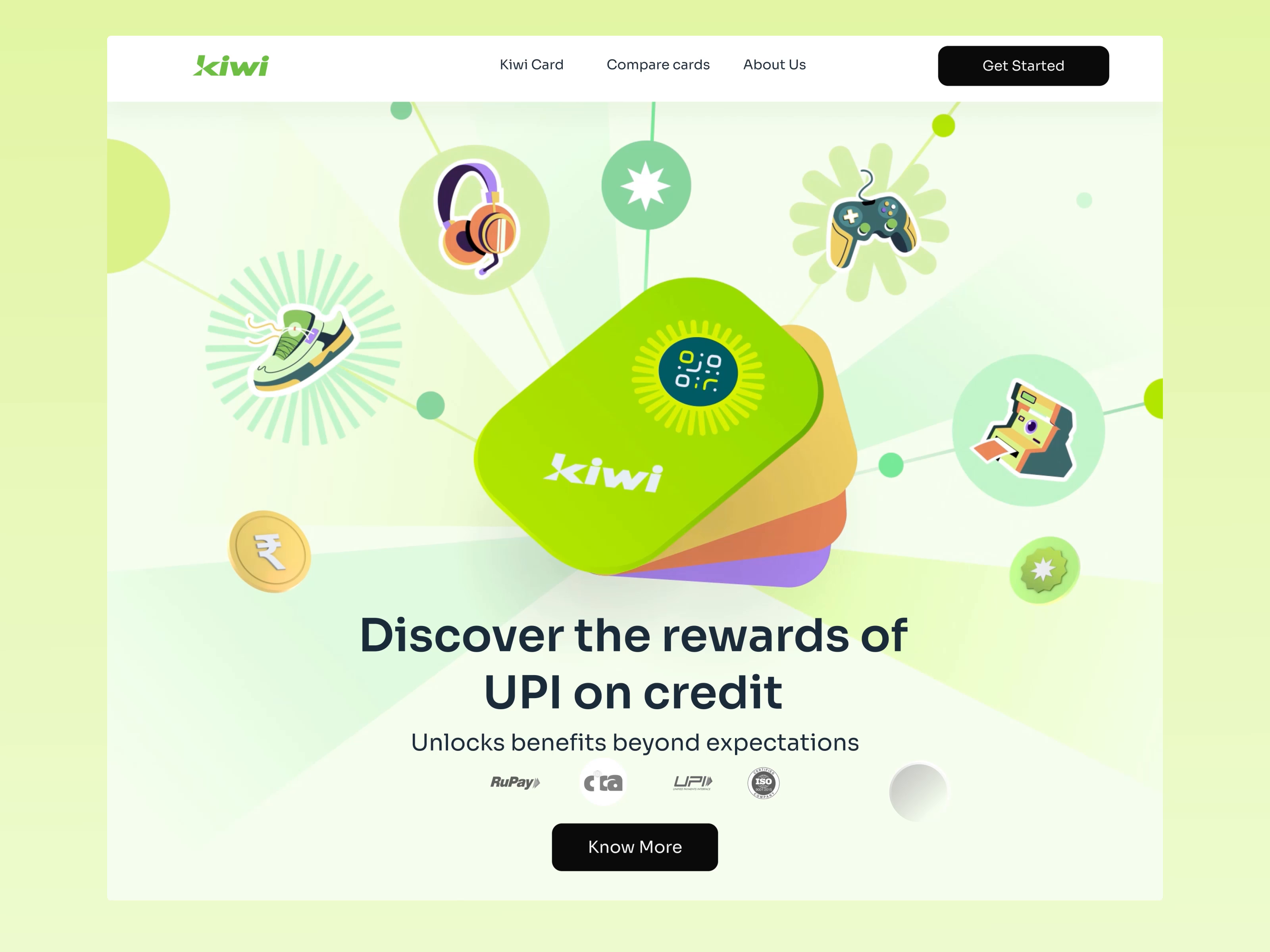 Example of Kiwi: Web Experience