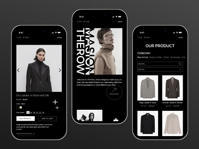 The Row - Fashion Shop Ecommerce Website - Responsive awwwards case study clean clothing ecommerce fashion luxury minimalist modern online shop responsive responsive website shopify ui ux web design website website design website designer website layout