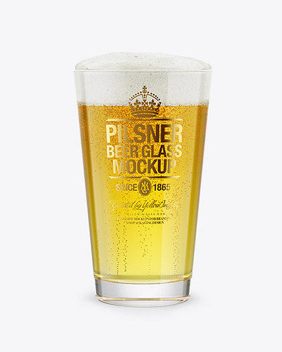 Free Download PSD Pilsner Beer Glass Mockup free mockup psd mockup designs