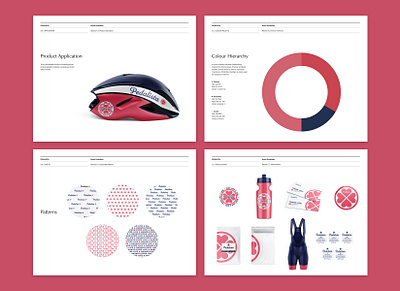 Premium cycling brand identity branding template