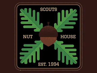 Nut House Scouts badge badgedesign design graphic illustration illustrator logo shapeology shapes vector vectorart vectorillustration