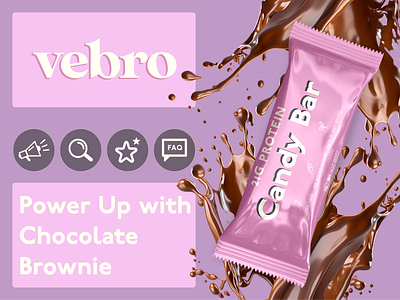 Vebro 🍫 branding candybar chocolate graphic design illustration logo