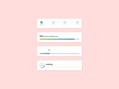 Progress bar dailyui design progress ui