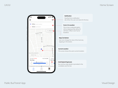 Home Page - Real-time Bus Booking App ! app booking booking app bus bus booking app case study design figma home page mobile mobile app real time booking app ui ui design user interface ux ux designer
