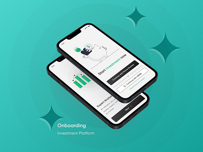 Onboarding Screen - Mobile App application branding creative finance illustration investment money onboarding ui uidesign