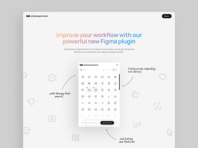 Stylescope Icons - Figma plugin page design figma icon landing plugin product design stylescope icons ui ux