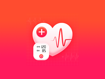 Blood Pressure App logo design | App logo design | Icon design logo