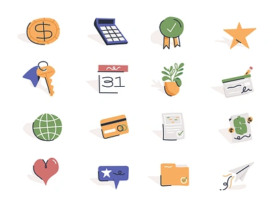 Payroll iconography bank boston branding credit card icon iconography illustration key notepad payroll simple star ui vector