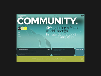 Investment company hero branding hero investment landing page layout web