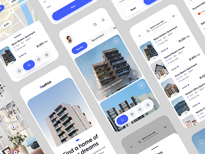 Realhist - Real Estate App android app design appartment booking app clean ios mobile mobile app property real estate real estate app rental ui ux