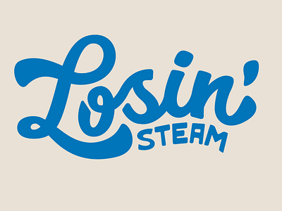 Losin’ Steam branding custom type design doodle drawing graphic design illustration lettering logo steam typography vector