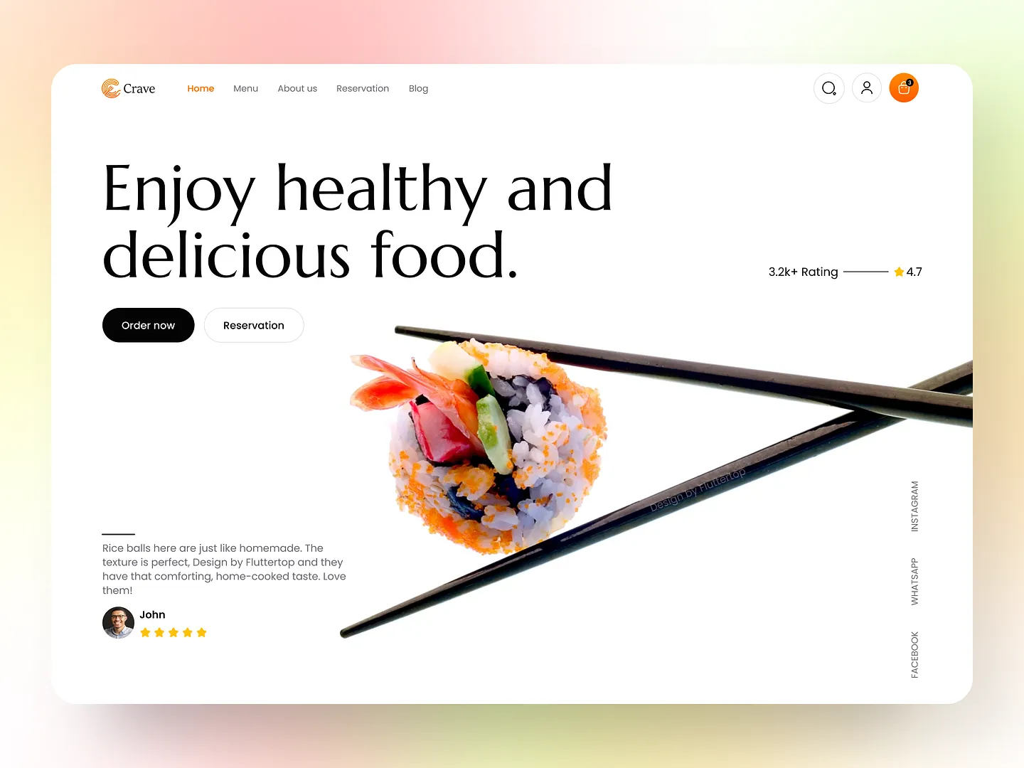 Modern Food Delivery Website Design for Seamless Ordering