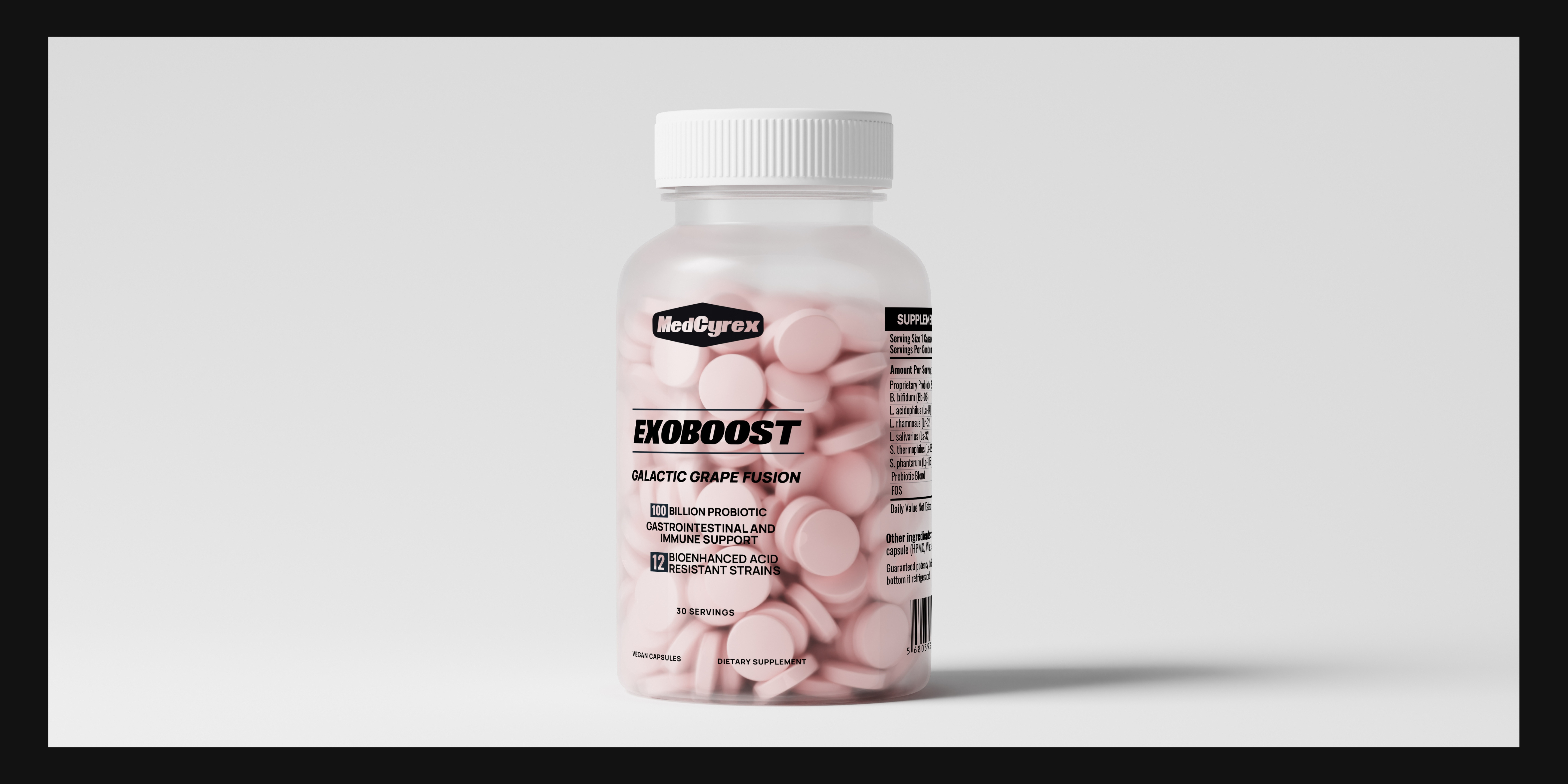 Brand Identity Design for Exoboost Energy Pills 3d bran brand identity branding design dietary graphic design gym health illustration labeldesign logo medical nutrition pills protein supplement typography vitamin whey