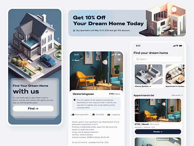 Real estate mob app design apartment design designinspiration designtrends figma homelisting house housingmarket mobile modern realestate realestatetechnology smarthome ui ux