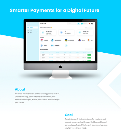 Smarter Payments for a Digital Future branding ui