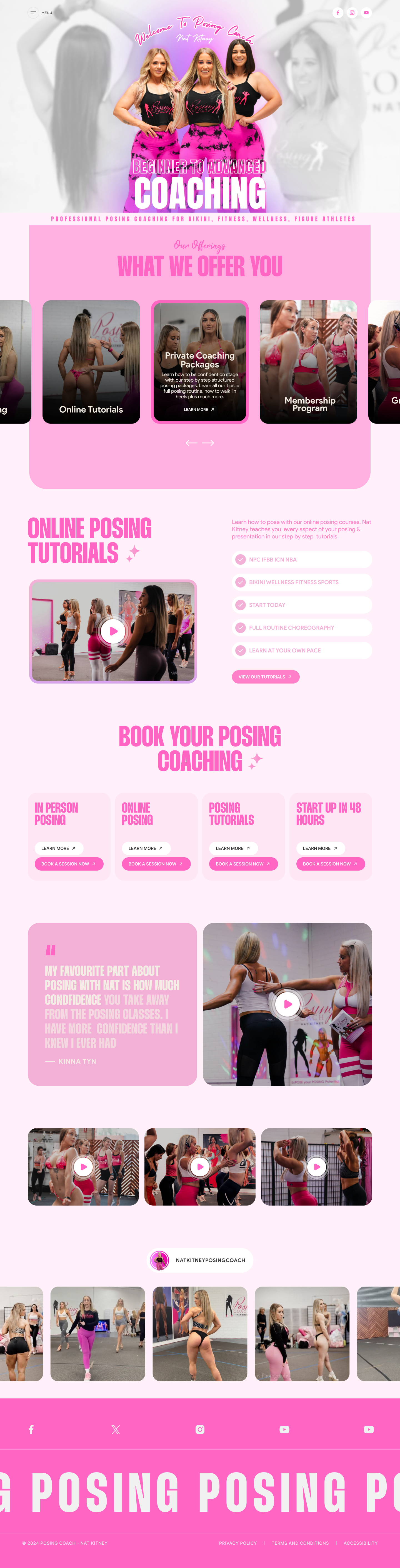 Example of Posing Coach Website Design And Branding