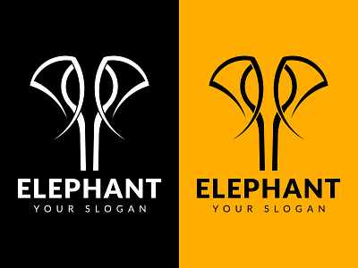 Elephant Logo Design animal logo branding elephant logo graphic design logo logo design minimal logo