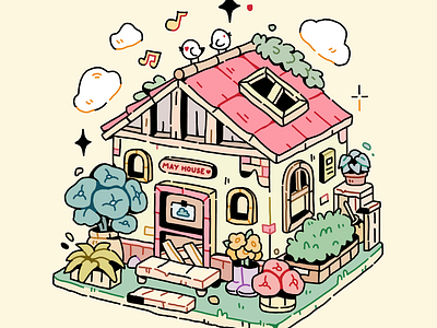May's House 2d illustration