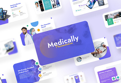 Medically Template - With Beautiful Morph Powerpoint animation branding business design graphic design healthcare illustration medical medicine morph motion graphics neumorph powerpoint presentation scientific ui ux