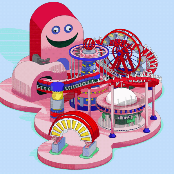 Amusement park 3d animation design gif illustration loop loop animation motion motion design motion graphics