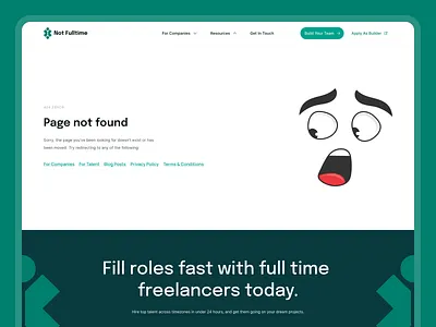 Not Fulltime 404 404 clean design figma ui