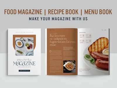 Food Magazine Design food magazine food menu hotel magazine layout menu book recipe book recipe ebook restaurant tour guide tourism
