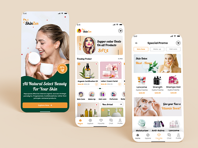 Skin care Product Shop Mobile App UI Design 💄👄 app app design beauty beauty app beauty products cosmetology product app ecommerce makeup makeup mobile app mobile app design online store product shopping app skin care skincare product