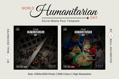 40 World Humanitarian Day templates by walldecorated
