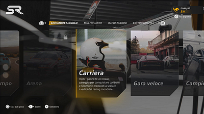 Racing game interface concept game motion graphics racing simulator ui userinterface videogame