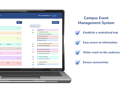 Campus Events Webpage branding ui webdesign