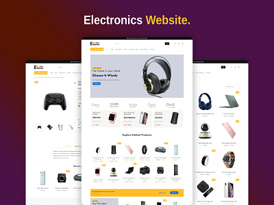 Electronics Theme Template branding design ecommerce illustration ui web design website design website template woocommerce wordpress