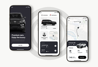 Daily UI Challenge - #005 Car Rent App identity ui ux