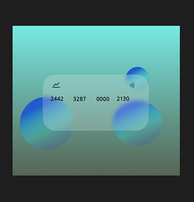 Simple card design using glassmorphism branding card design design figma glassmorphism ui ux vector