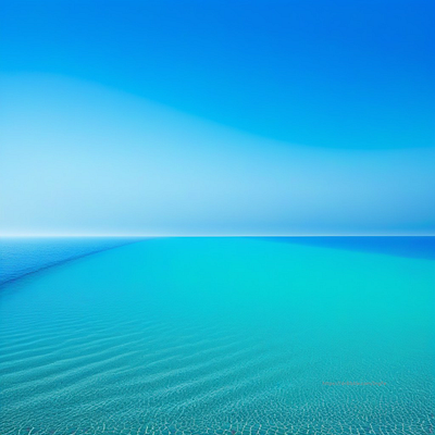 Serene Azure Waters Under a Clear Sky 3d ai aigc art artwork colorful design illustration landscape
