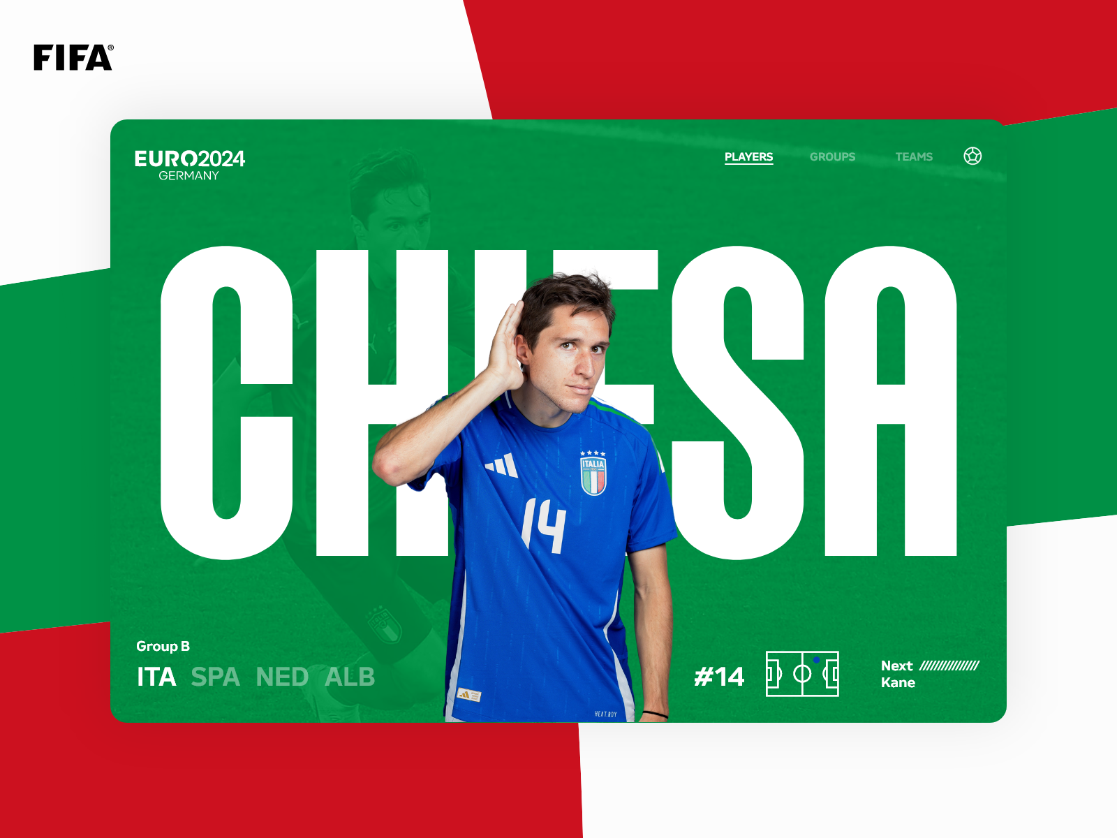 Euro 2024 - Italy (Group B) 2024 colorfull copa euro italy mondrianizm ui