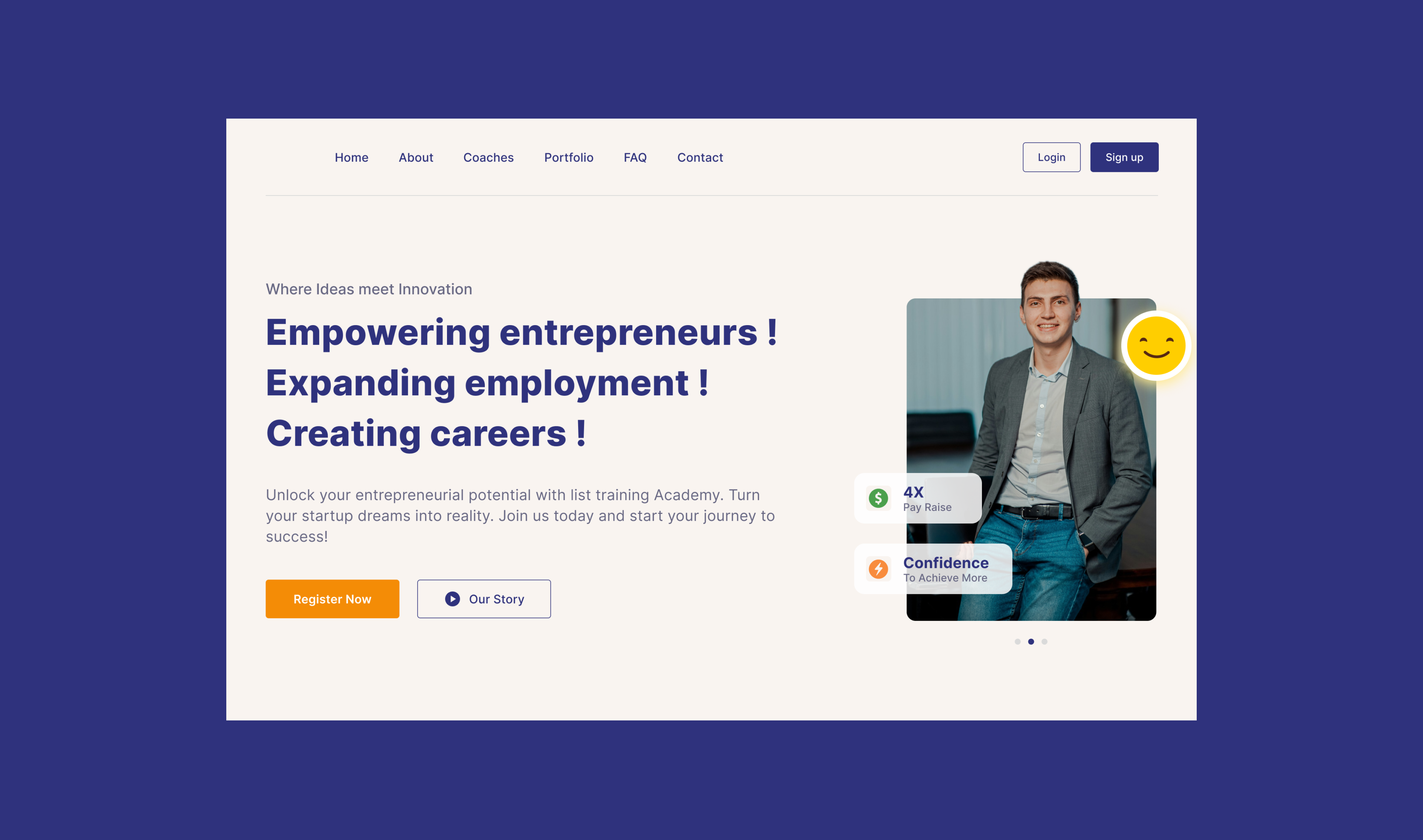 Website Redesign homescreen landing page prototype redesign website