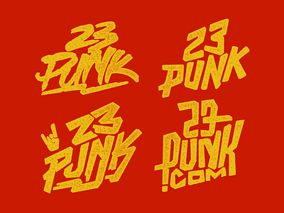 Logo Type 23 Punk 23 punk band branding design lettering logo band logotype merchandise music punk punk rock punk style typography