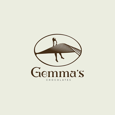gemma's chocolate abstract branding brandmark design illustration lettering logo logotype surfer wordmark