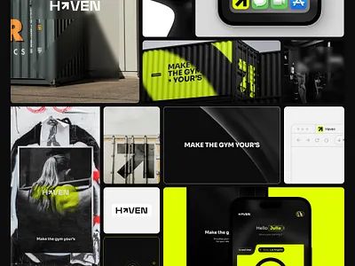 HAVEN - Gym Box Concept - Graphic Design agence application branding design graphic design gym logo social media post ui ux
