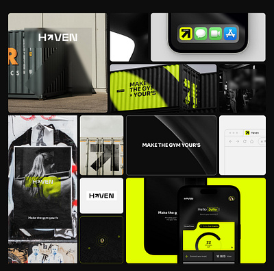HAVEN - Gym Box Concept - Graphic Design agence application branding design graphic design gym logo social media post ui ux
